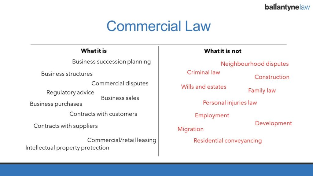 commercial law services by commercial lawyer in Australia